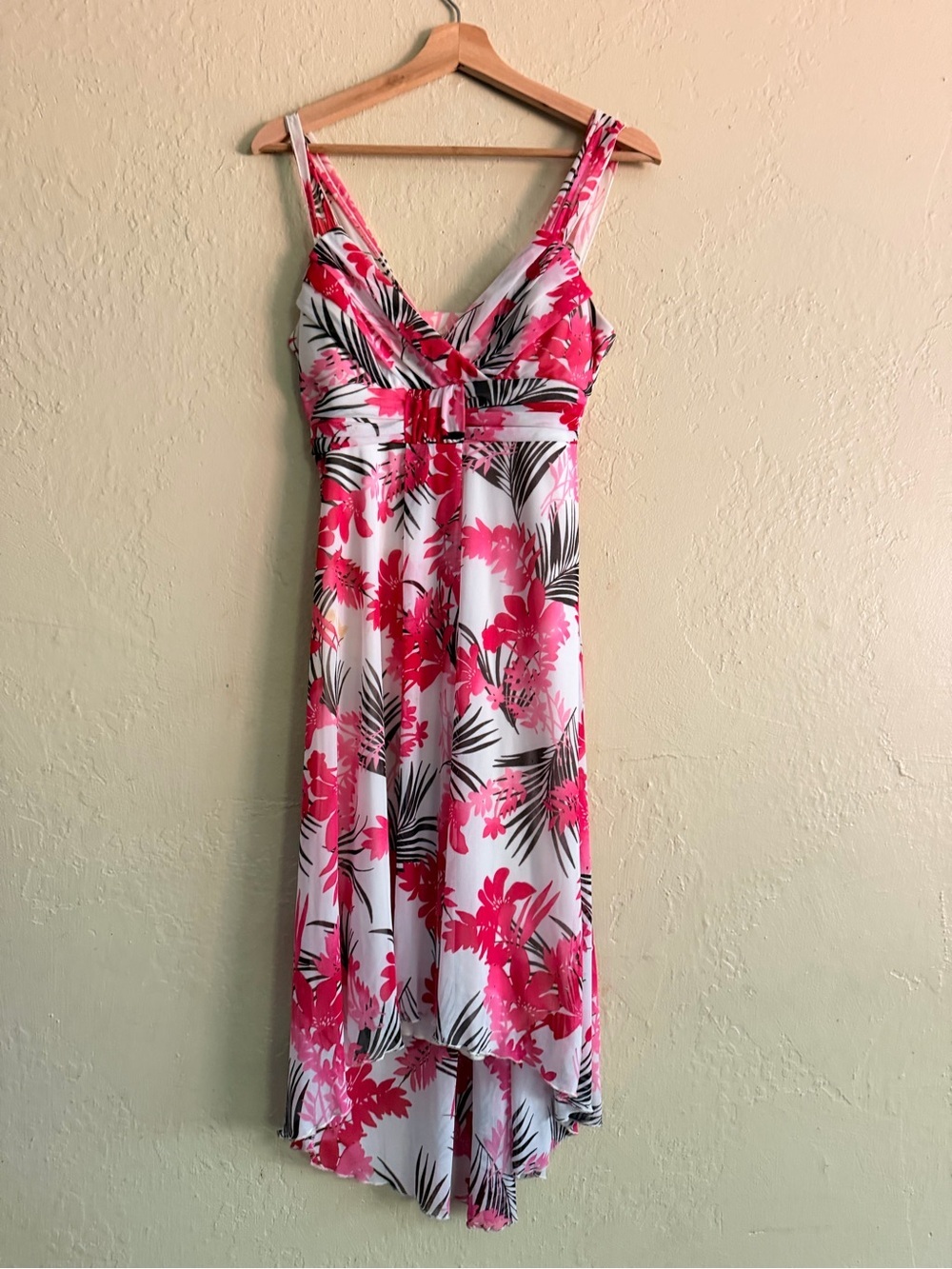Speechless Pink Floral Asymmetrical Sundress